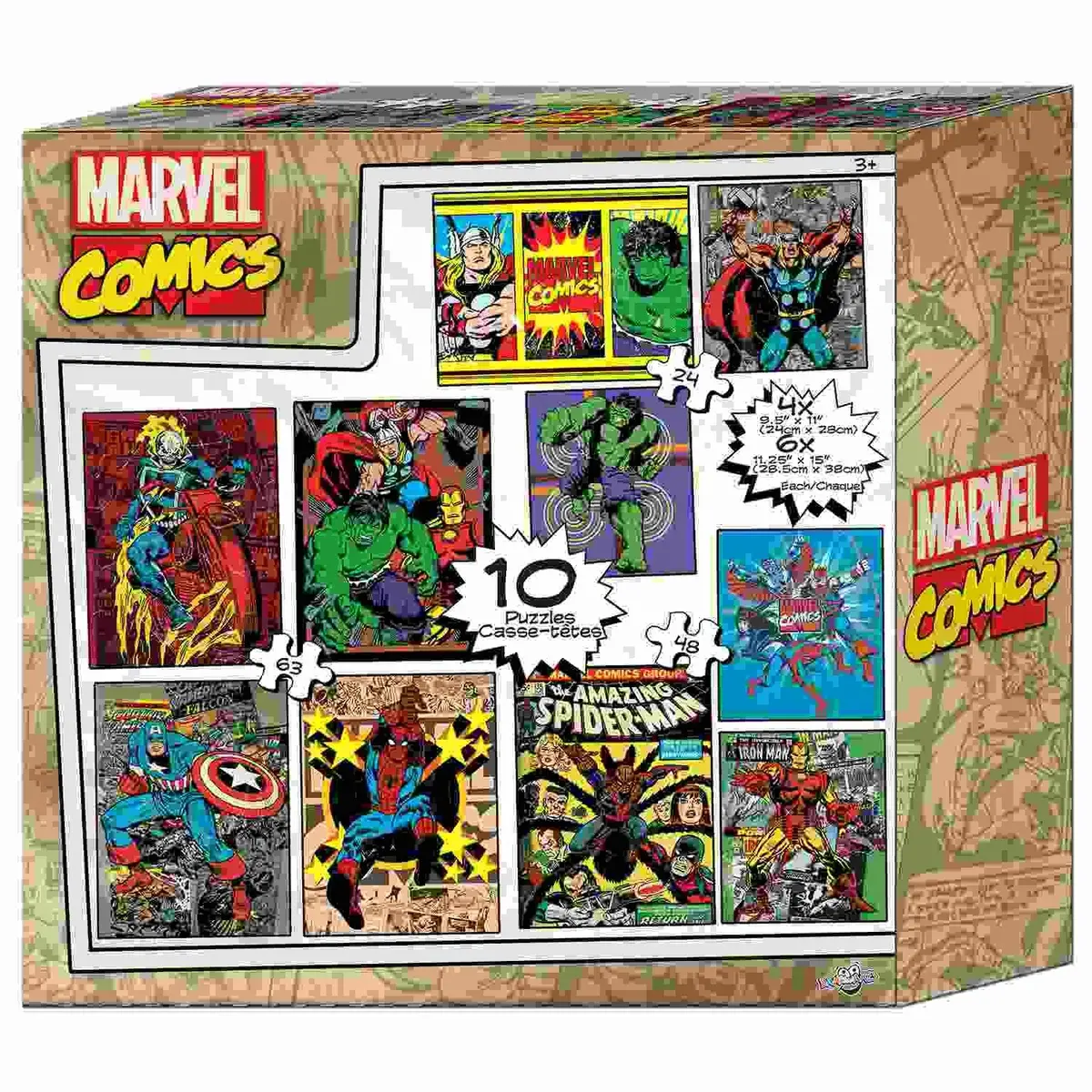 Marvel Comics 10-In-1 Puzzle Set 1