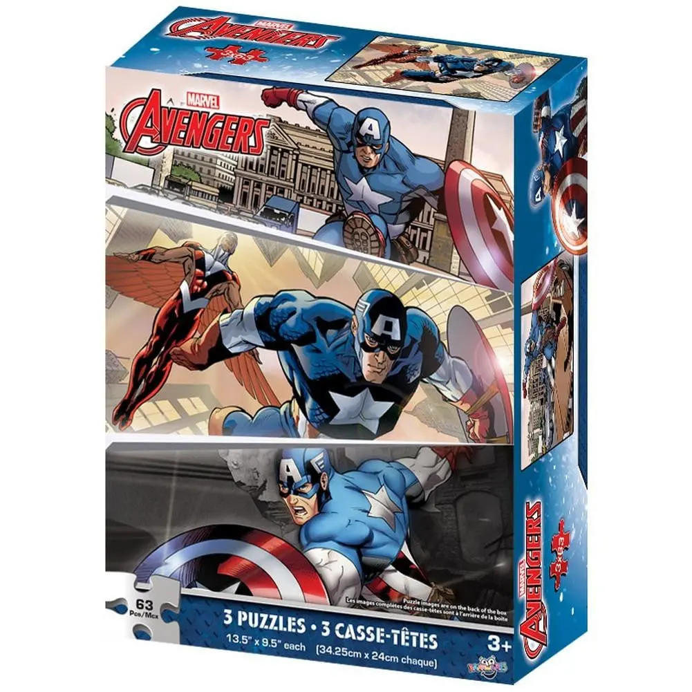 Marvel Avengers Captain America 3 Puzzle Set 1
