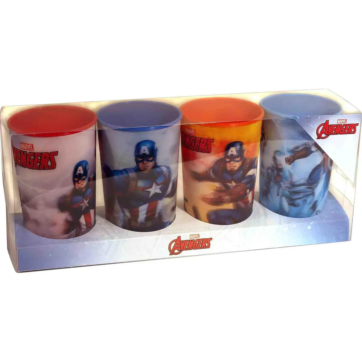 Marvel Avengers Captain America Lenticular Tumbler Set (4 Pieces) 1