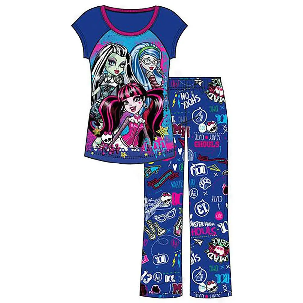 Monster High Girls' 2-Piece Pajama Set (Small - Size 8) 1