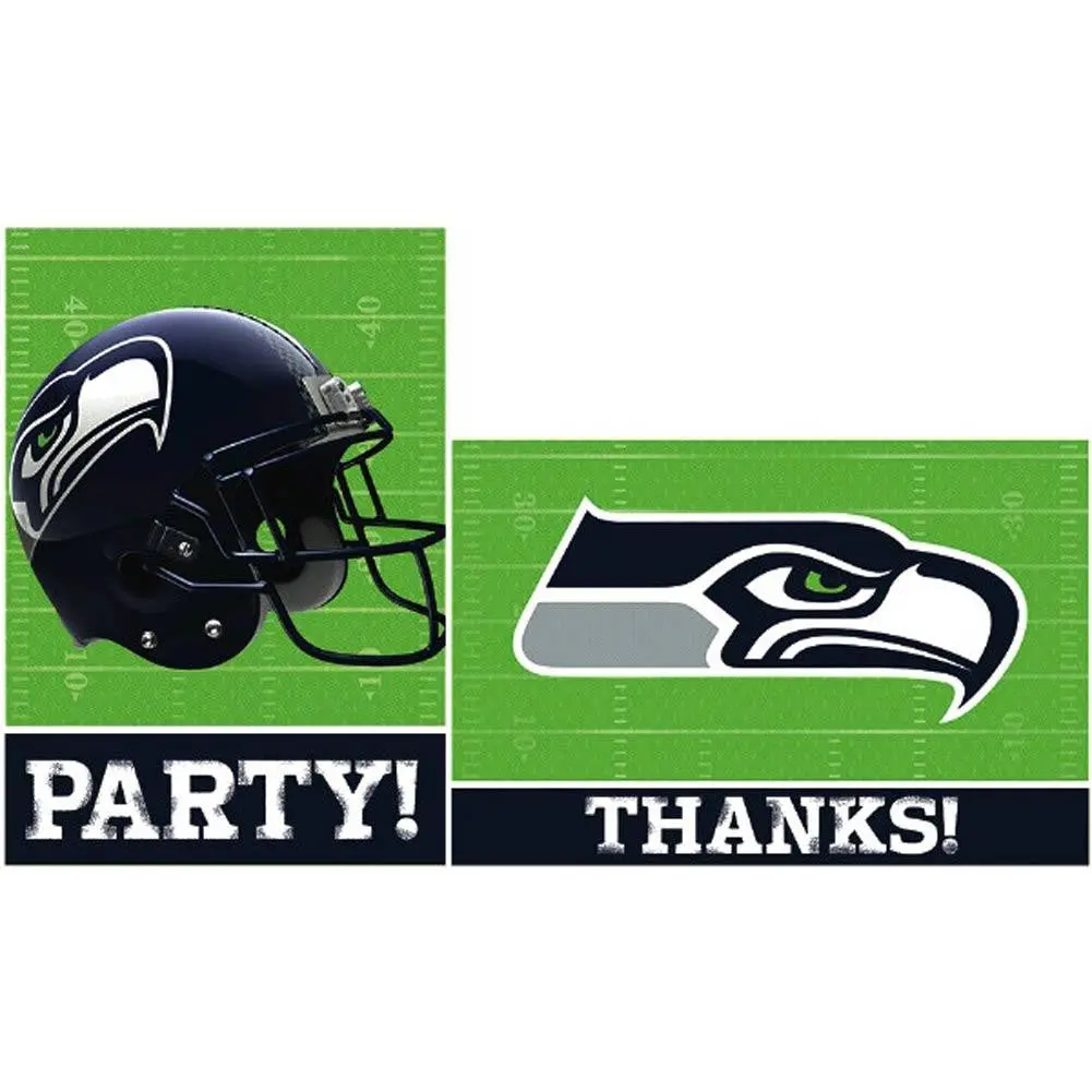 Nfl Seattle Seahawks Invite & Thank You Set 1
