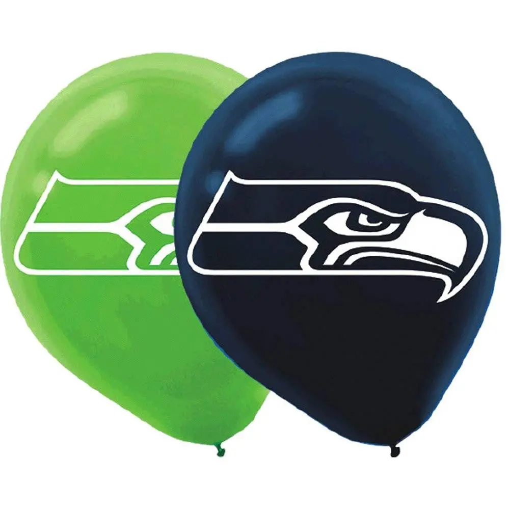 Nfl Seattle Seahawks Printed Latex Balloons (6 In Pack) 1