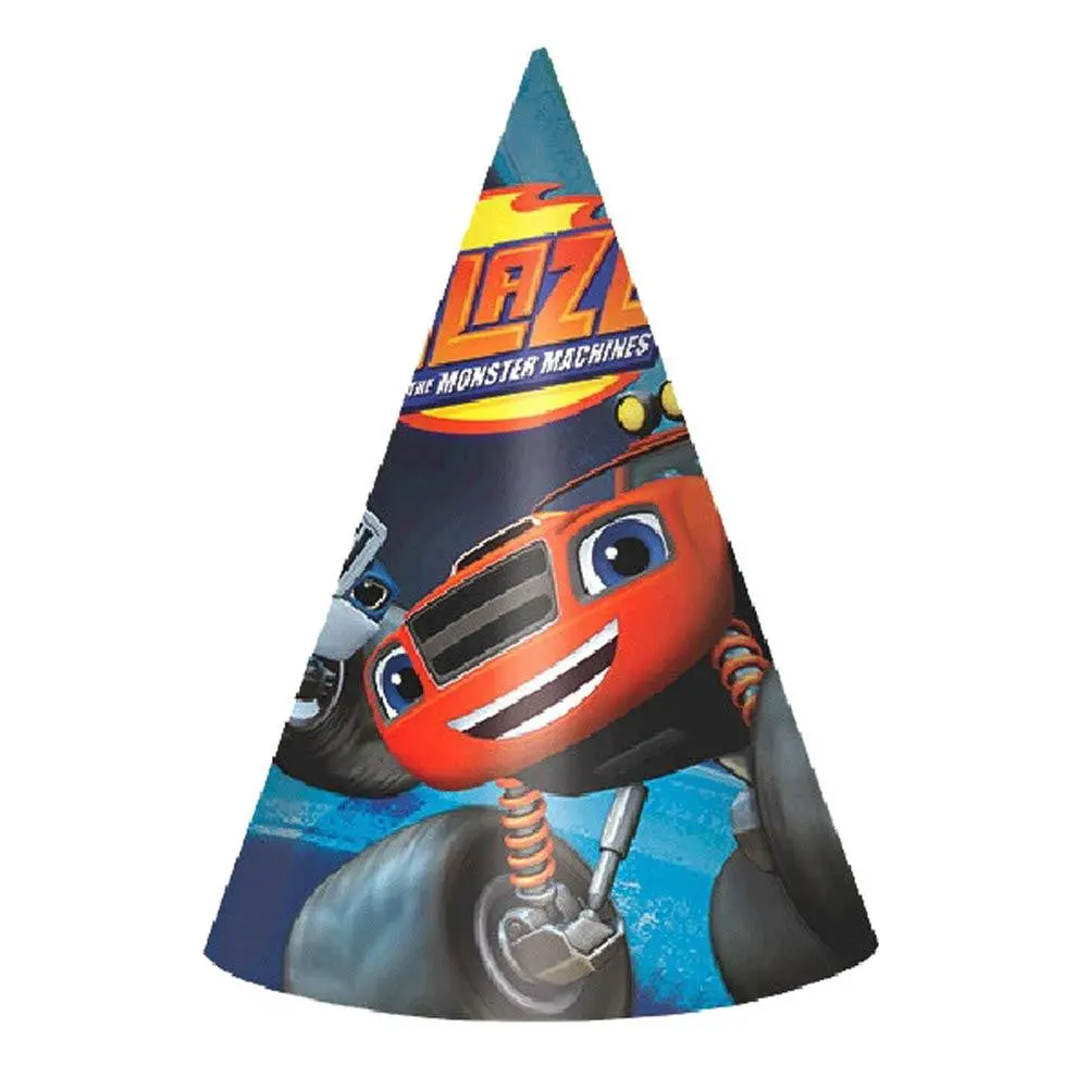 Blaze And The Monster Machines Paper Cone Hats (8 Per Pack) 1