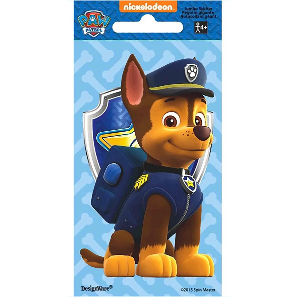Paw Patrol - Chase Jumbo Sticker (2 Stickers) 1