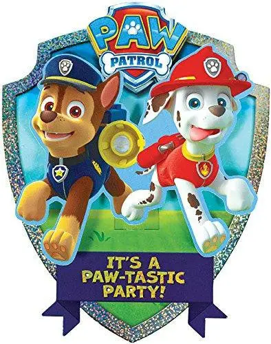 Paw Patrol Jumbo Deluxe Invitations (8 Per Pack) 1