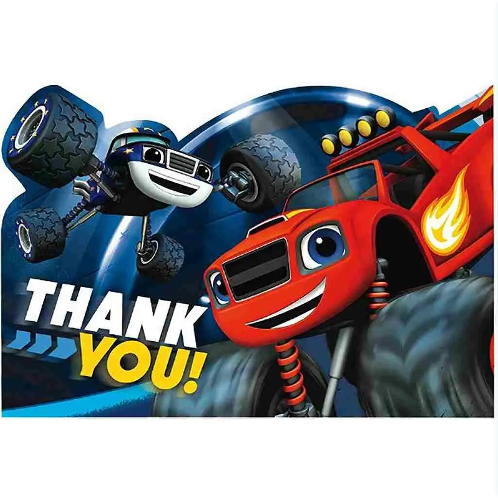 Blaze And The Monster Machines Postcard Thank You Cards (8 Per Pack) 1