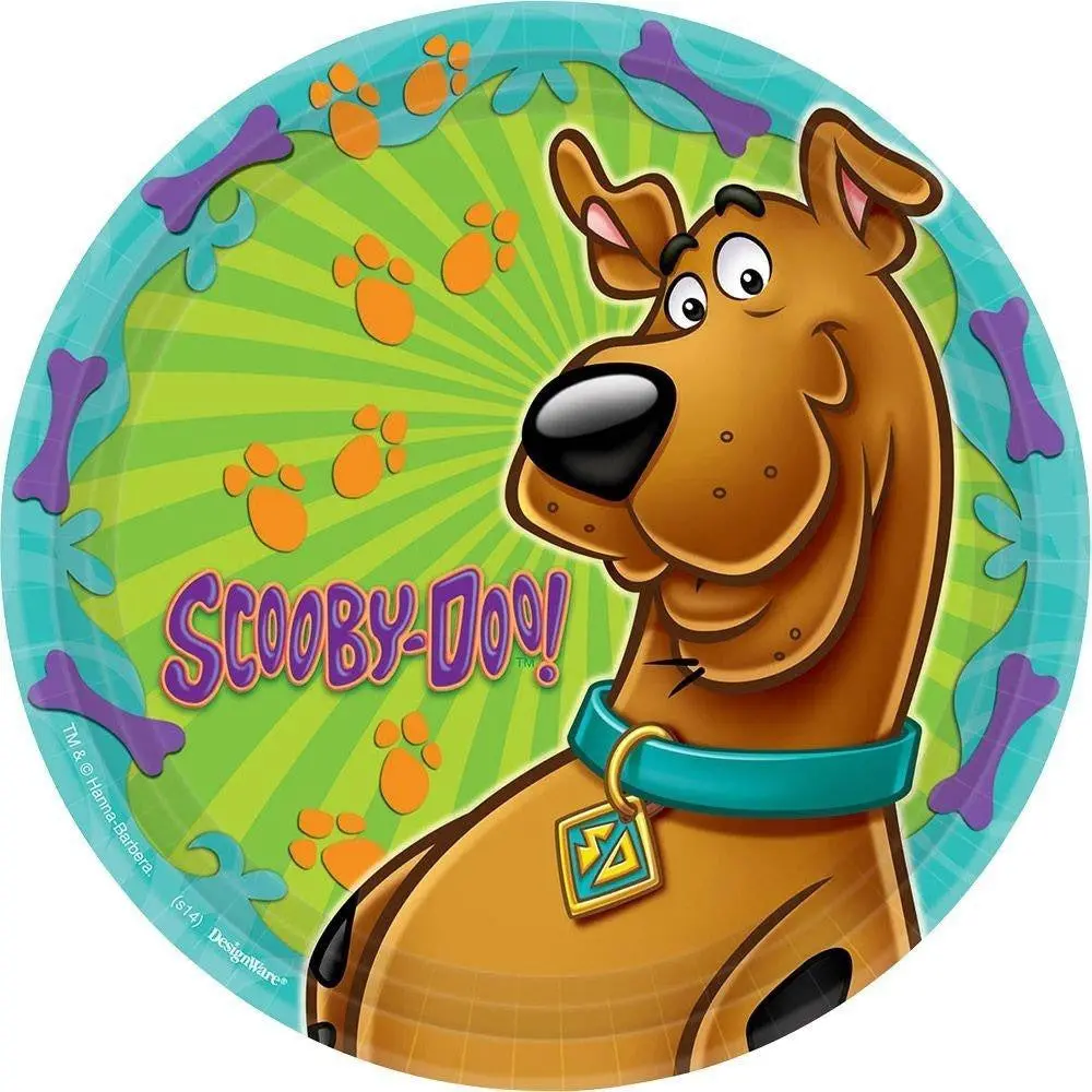 Scooby-Doo 9 Inch Round Plates (8 Per Pack) 1