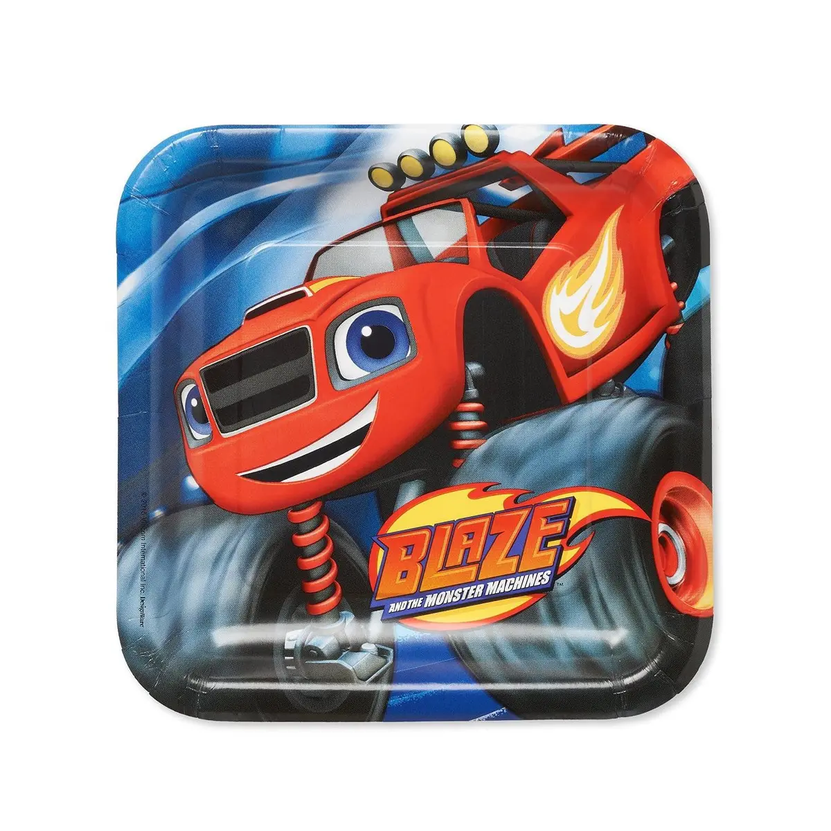 Blaze And The Monster Machines Square Plates (9 Inches - 8 Per Pack) 1