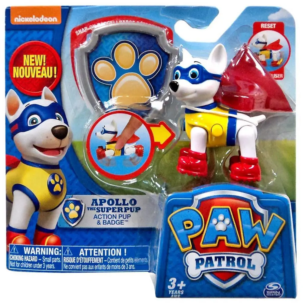 Paw Patrol Action Pack Pup And Badge (Apollo The Superpup) 1