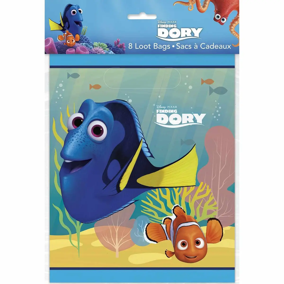 Finding Dory Party Favor Plastic Loot Bags (8 Per Package) 1