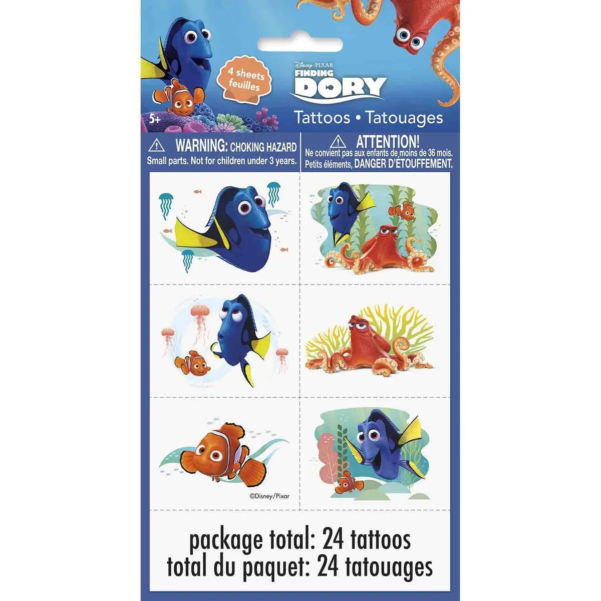 Finding Dory Party Tattoos (24 Tattoos Total) 1