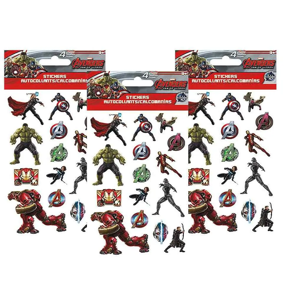 The Avengers Age Of Ultron Sticker Sheets (3 Packs Of 4 Sheets Each) 1