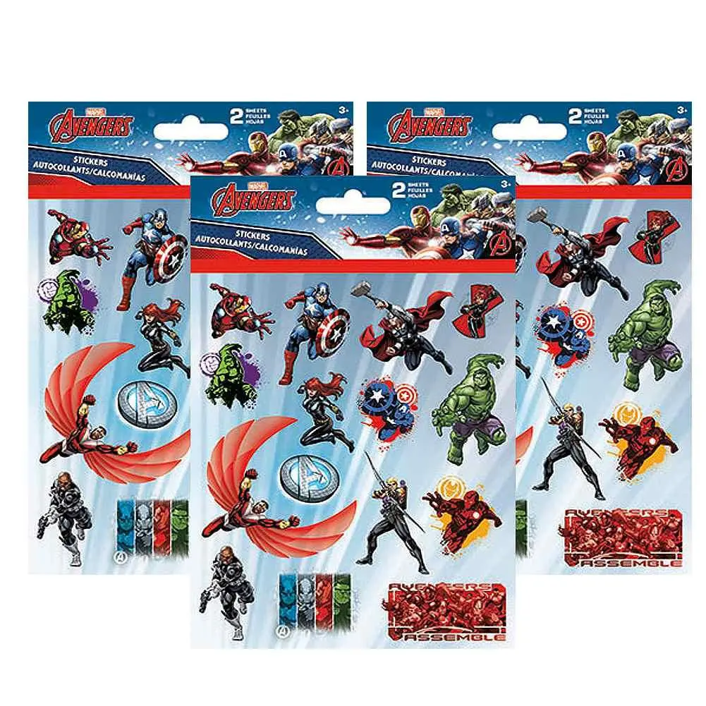 The Avengers Assemble 3-Pack Sticker Set 1