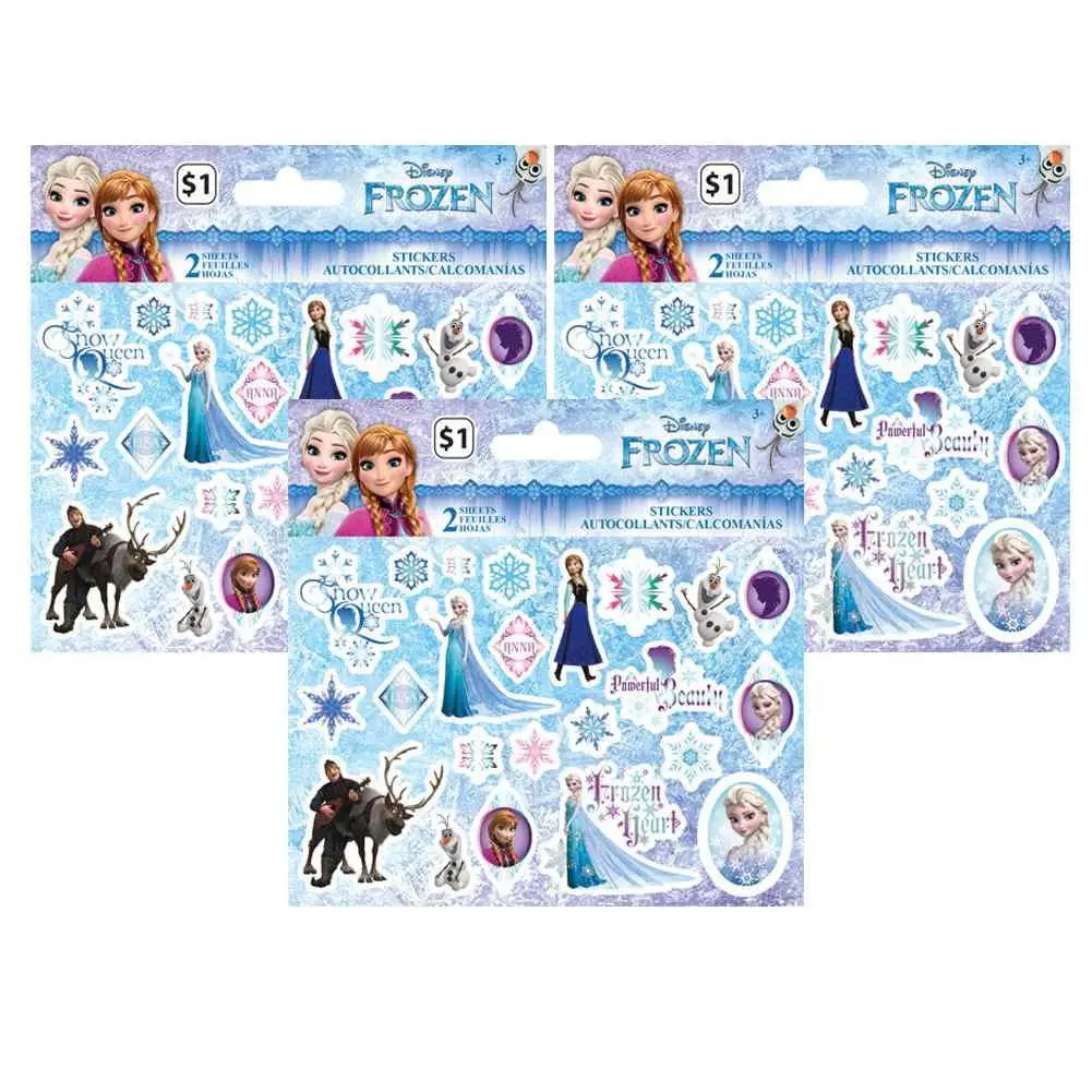 Disney Frozen Sticker Sheets (3 Packs Of 2 Sheets Ea) 1