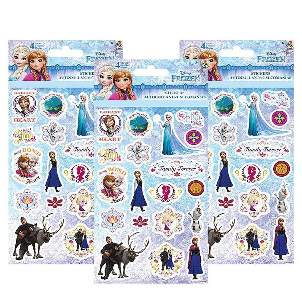 Disney Frozen Sticker Sheets (3 Packs Of 4 Sheets Ea) 1