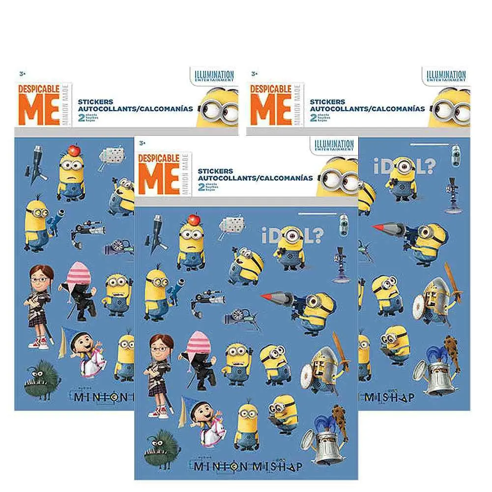 Despicable Me Foldover Sticker Sheets (3 Packs Of 2 Sheets Ea) 1