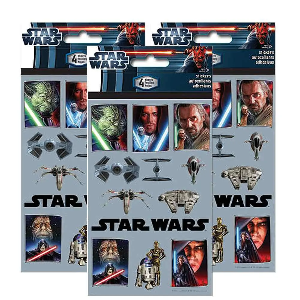 Star Wars The Saga Sticker Sheets (3 Packs Of 4 Sheets Ea) 1