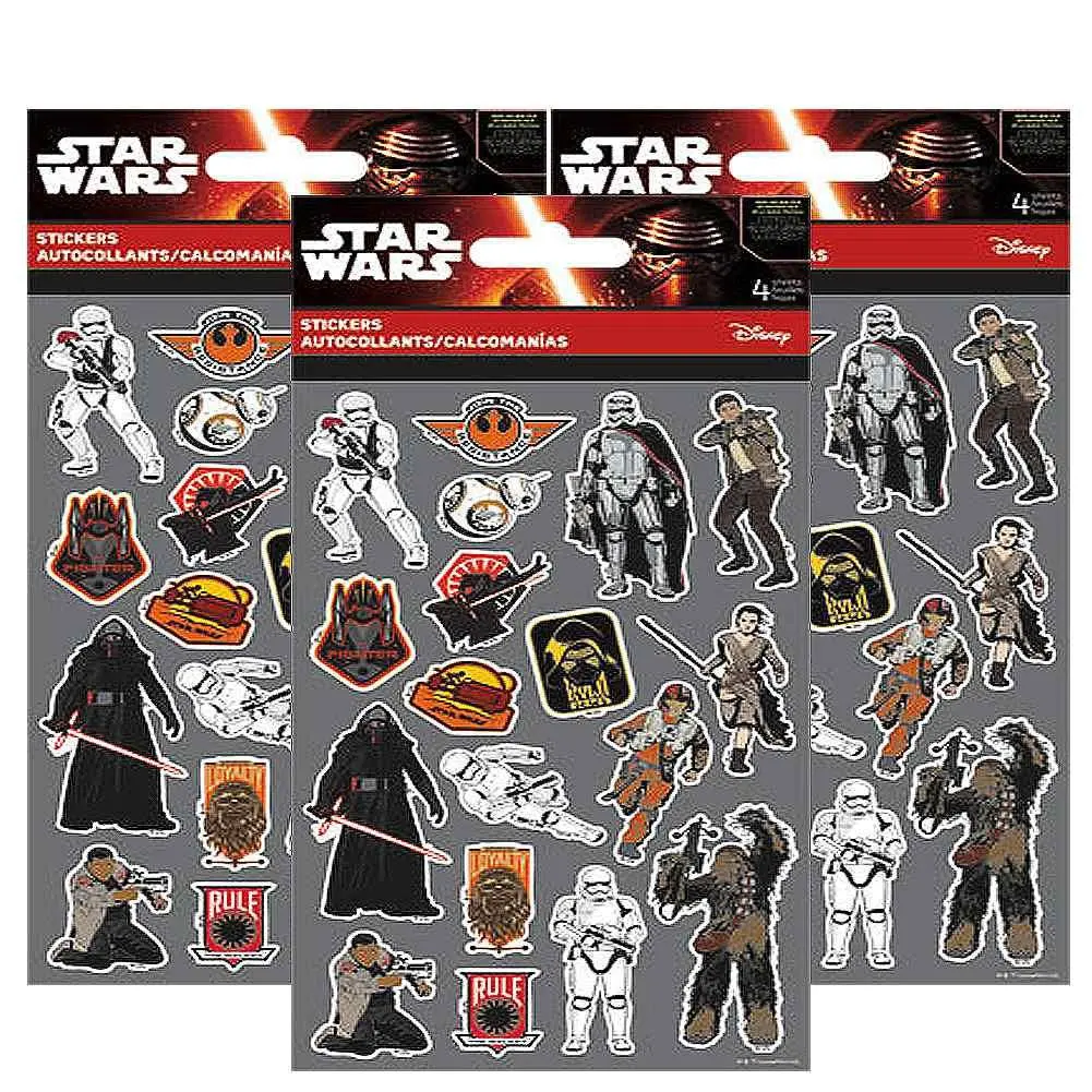 Star Wars Sticker Sheets (3 Packs Of 4 Sheets Ea) 1