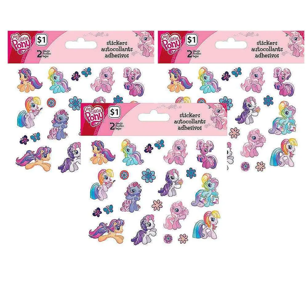 My Little Pony Mini Foldover Sticker Set (3 Packs Of 2 Sheets Ea) 1