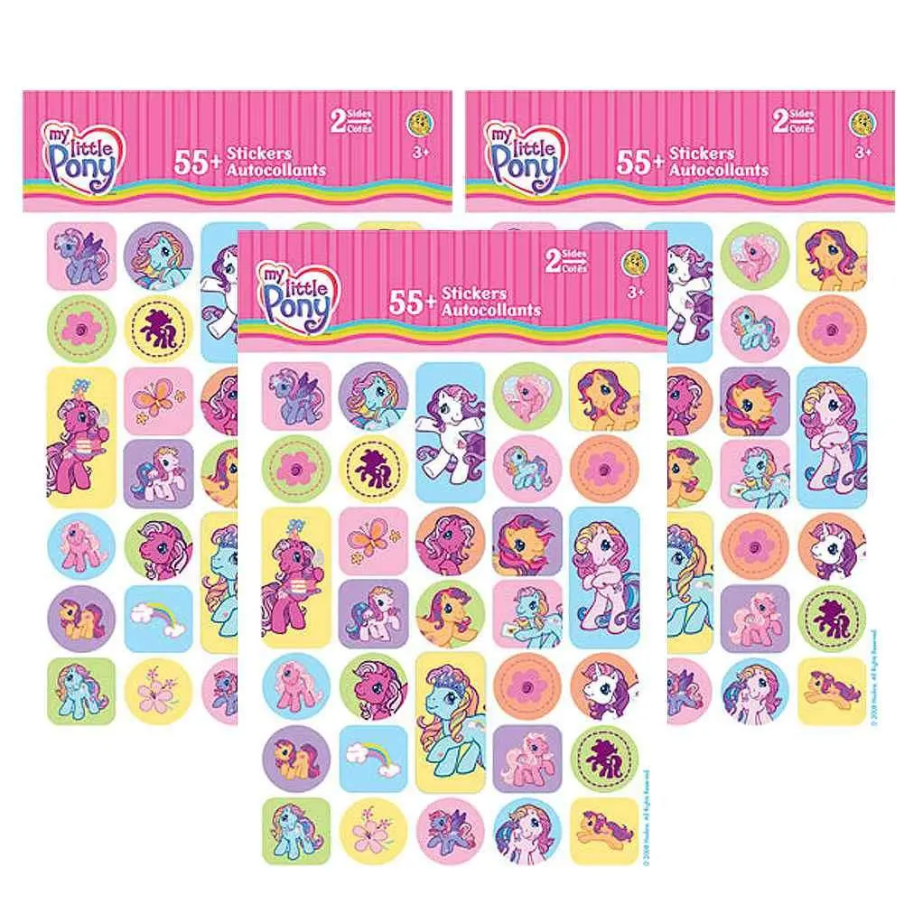 My Little Pony Sticker Set (3 Packs Of 2 Sheets Ea - 55 Stickers Per Pack) 1
