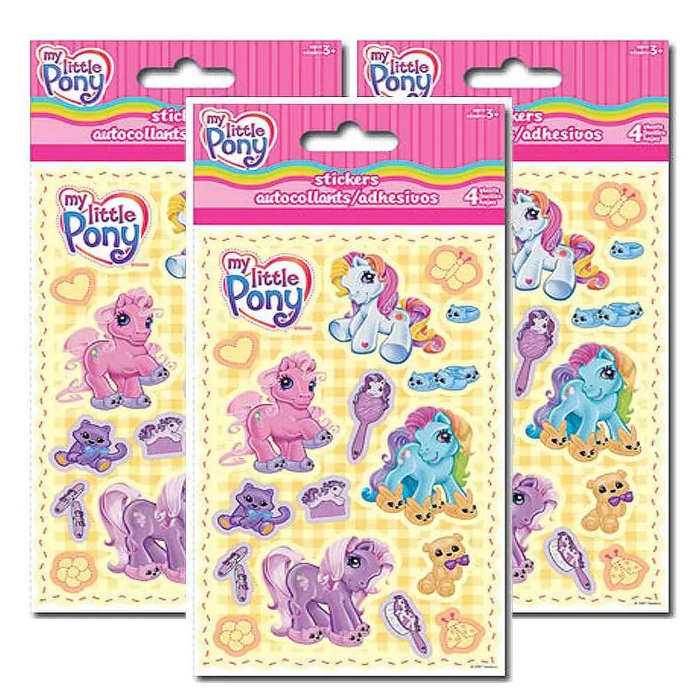 My Little Pony Sticker Set (3 Packs Of 4 Sheets Ea) 1