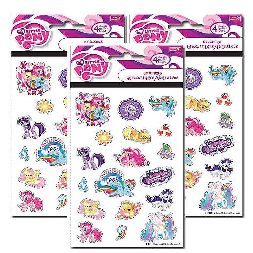 My Little Pony Sticker Set (3 Packs Of 4 Sheets Ea) 1