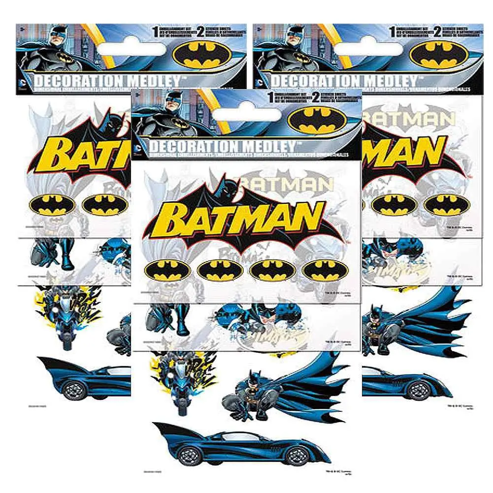 Batman Decoration Medley 3 Pack (Includes 6 Sticker Sheets And 3 Embellishment Sheets) 1