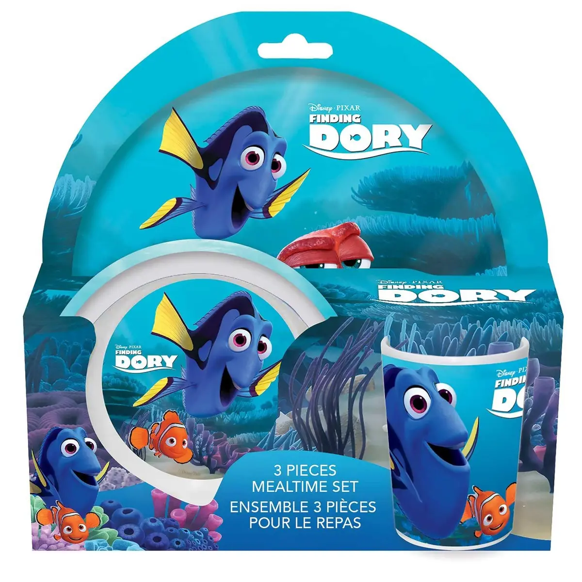 Finding Dory 3 Piece Melamine Dinnerware Set 1
