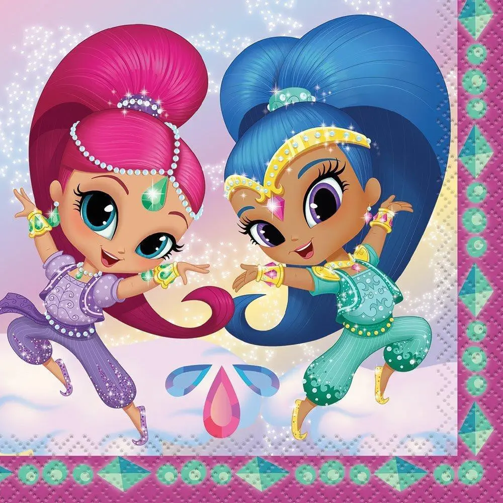 Shimmer And Shine Beverage Napkins (16 Per Pack) 1