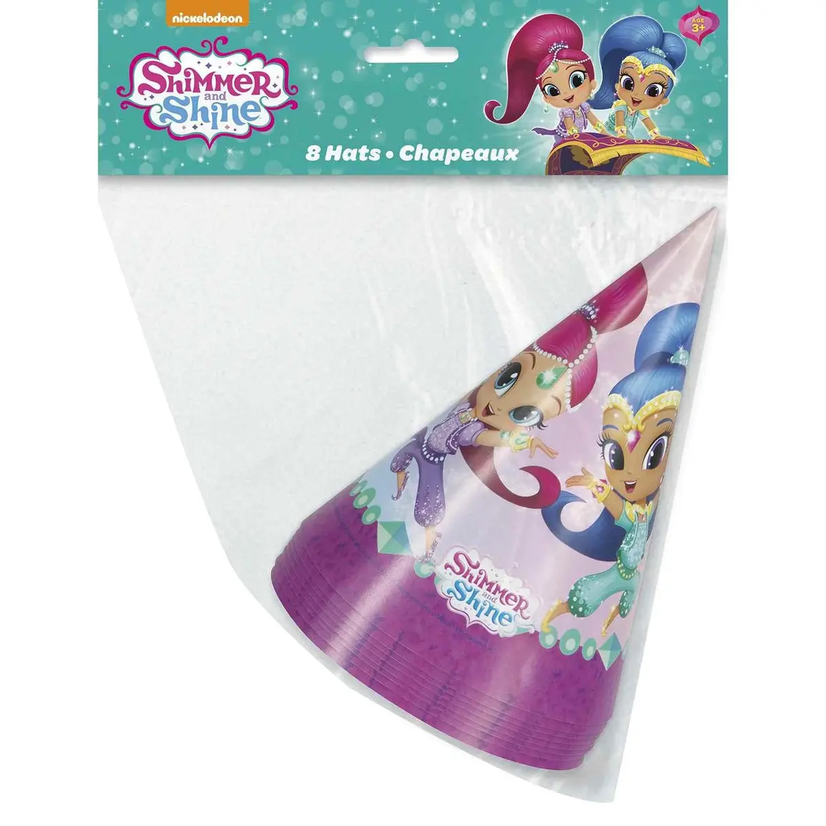Shimmer And Shine Party Hats (8 Per Pack) 1