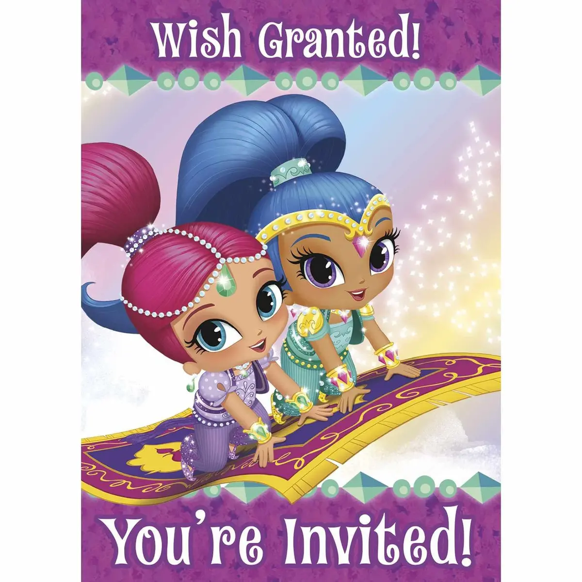 Shimmer And Shine Party Invitations (8 Per Pack) 1