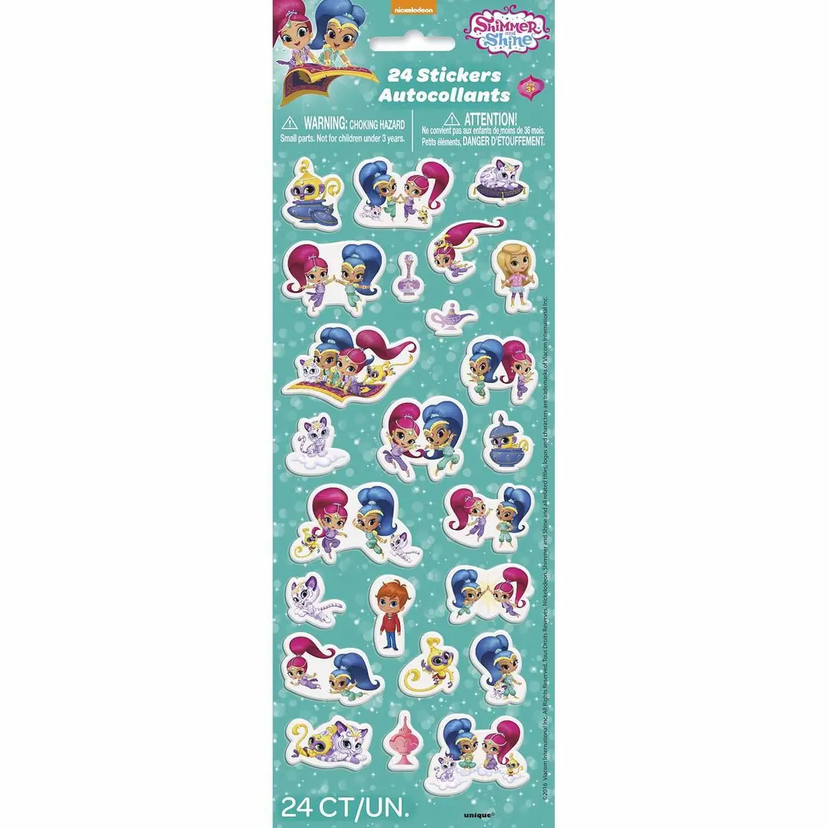 Shimmer And Shine Sticker Sheets (4 Per Pack) 1