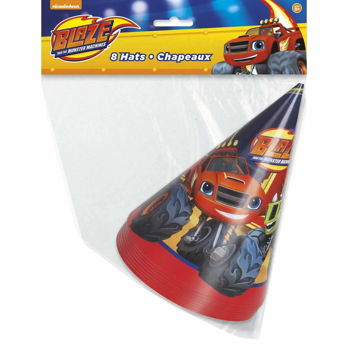 Blaze And The Monster Machines Party Hats (8 Per Pack) 1