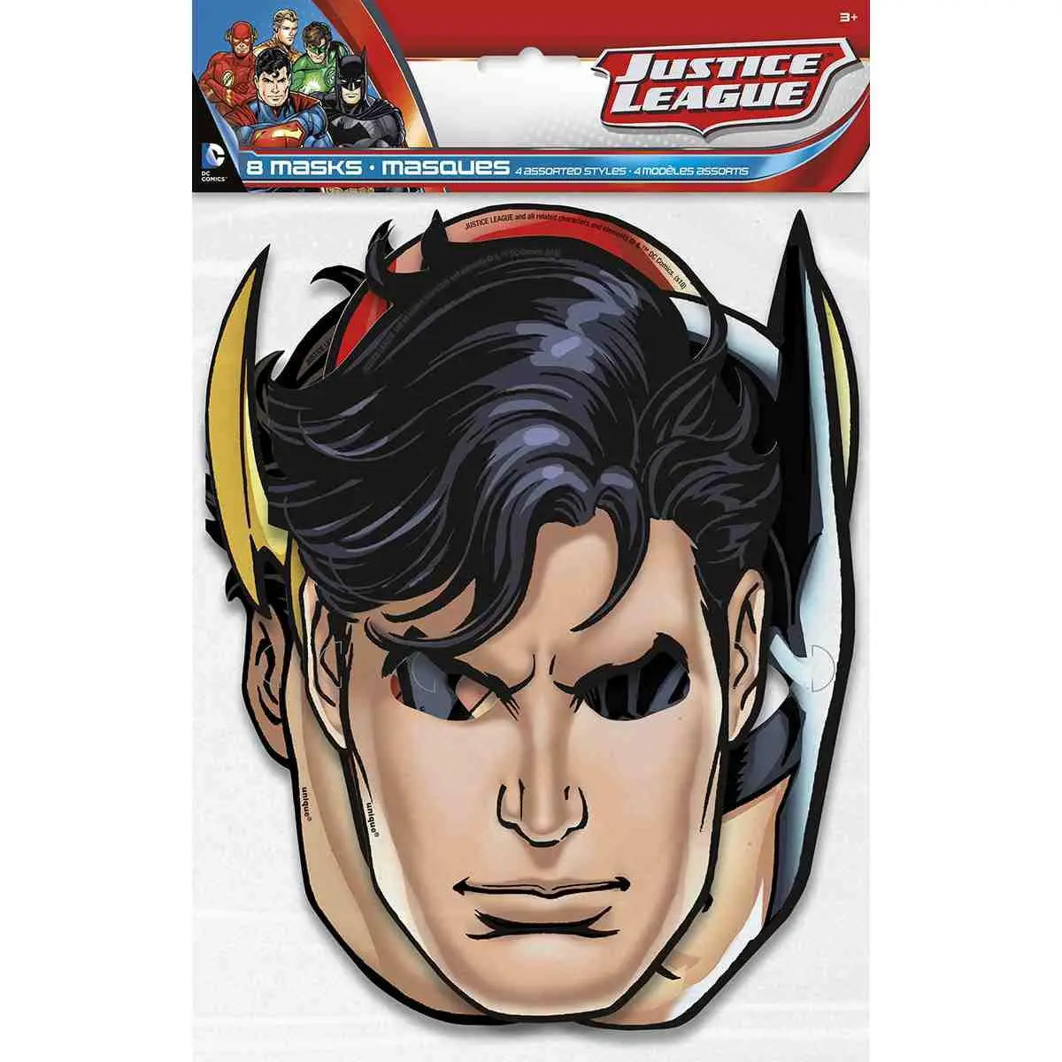 Justice League Party Masks (8 Per Pack) 1