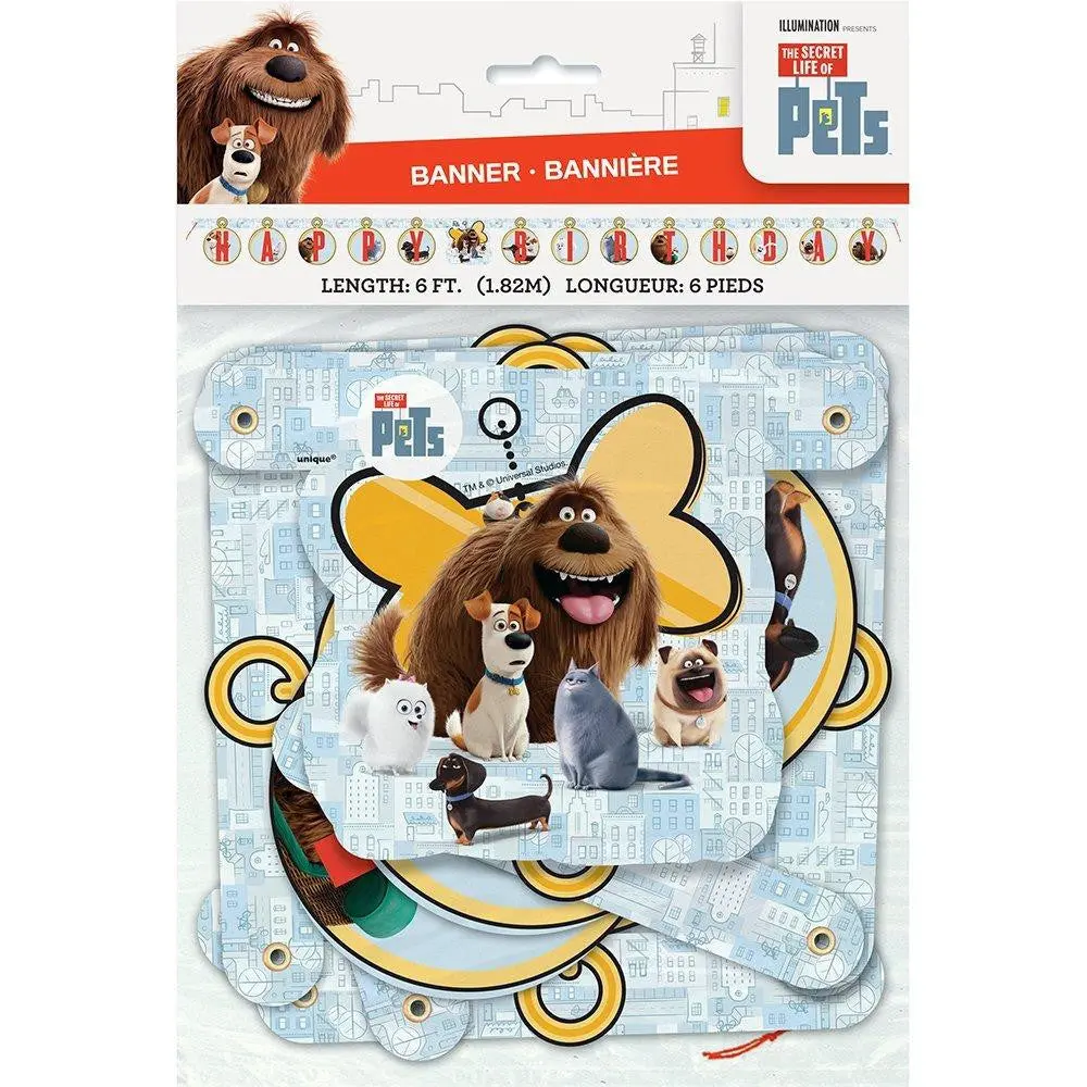The Secret Life Of Pets Jointed Birthday Banner 1