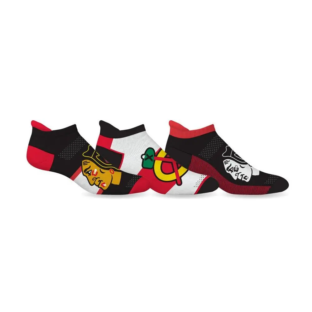 Nhl Chicago Blackhawks Ankle Socks - 3 Pack 1