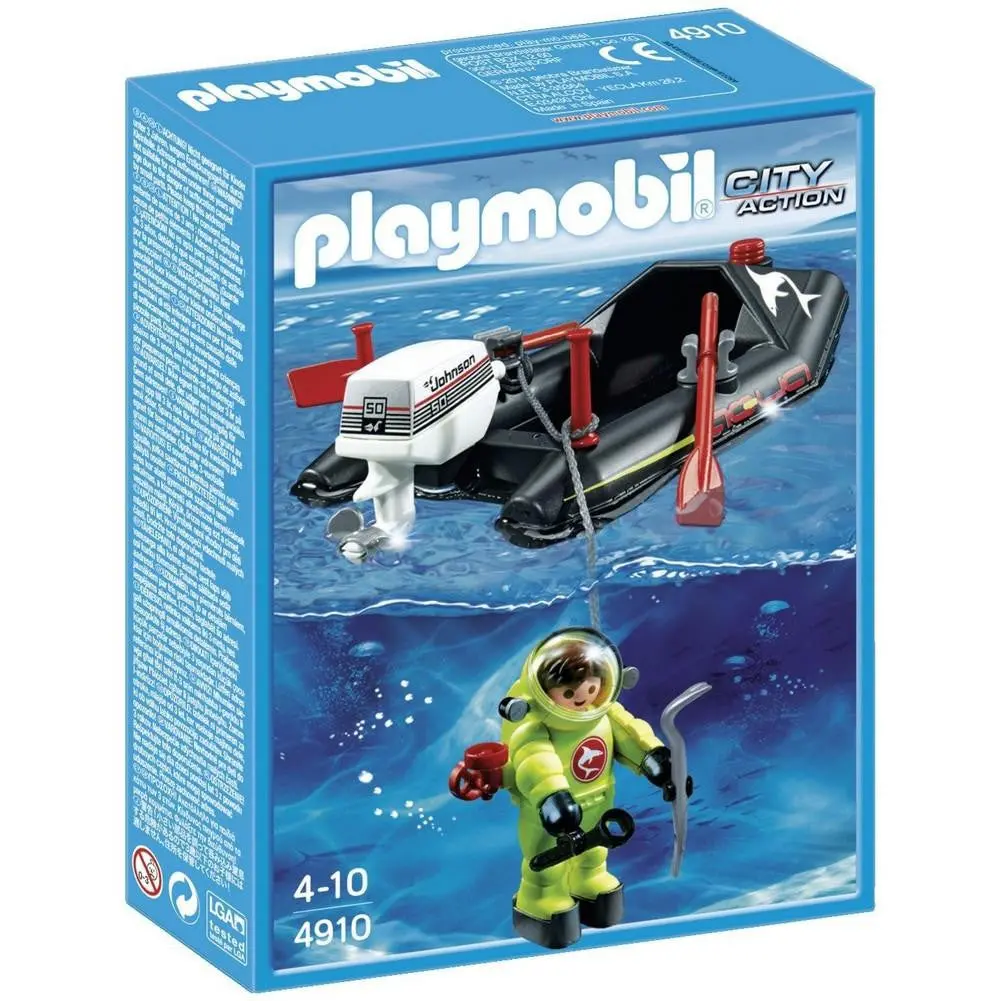 Playmobil Deep Sea Diver With Boat (4910) 1