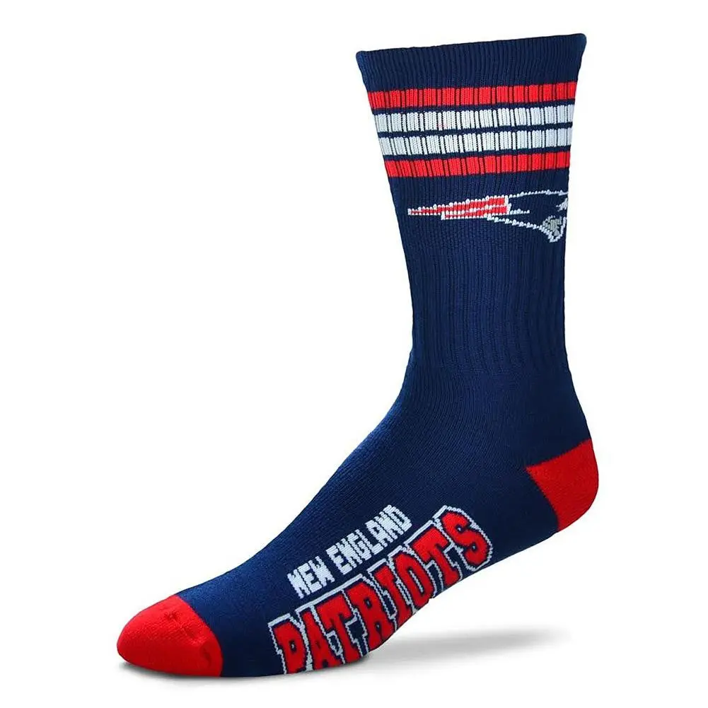 Nfl New England Patriots Cushioned Crew Socks (Men's Large) 1