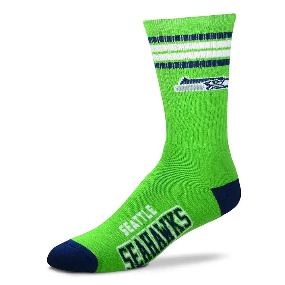 Nfl Seattle Seahawks Cushioned Crew Socks (Men's Large) 1