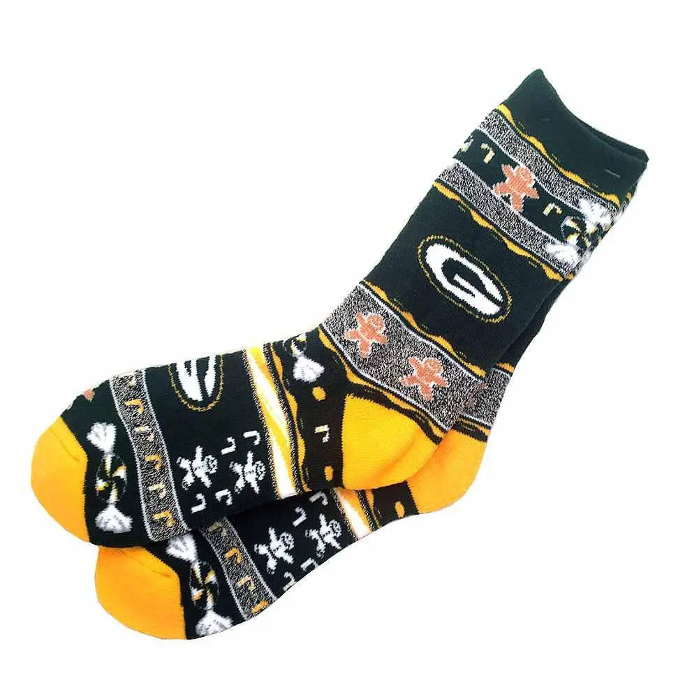 Nfl Green Bay Packers Ugly Xmas Socks (Men's Large) 1