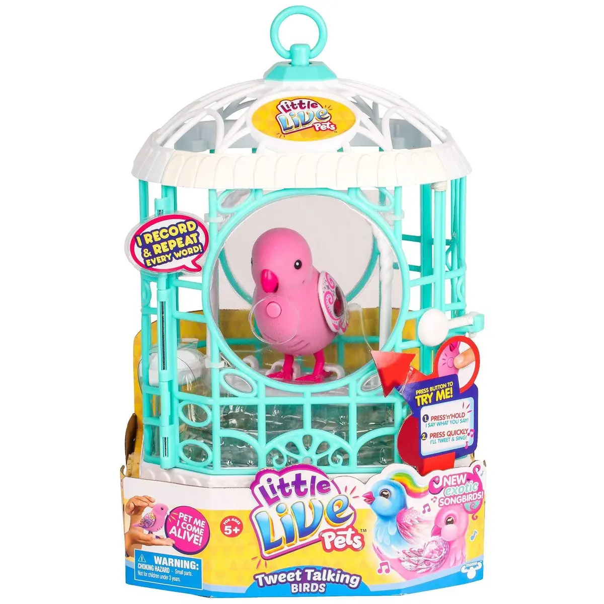 Little Live Pets Bird With Cage Ruby Bell 1