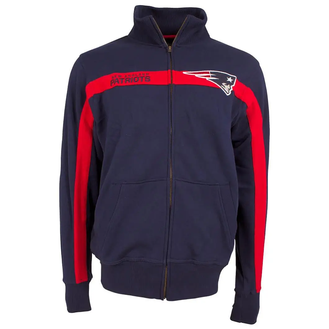 Nfl New England Patriots Spike Full Zip Crew - Large 1