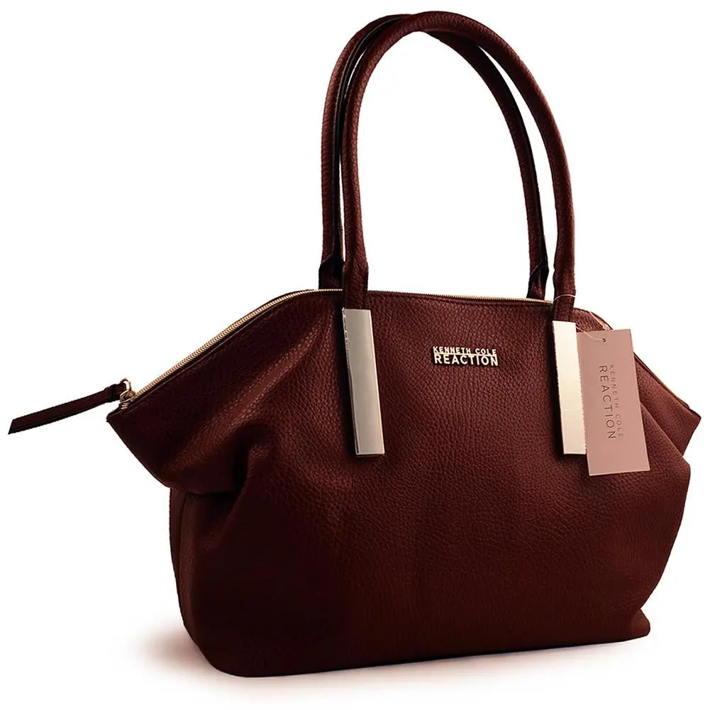 Kenneth Cole Reaction Burgundy Zip Top Purse 1