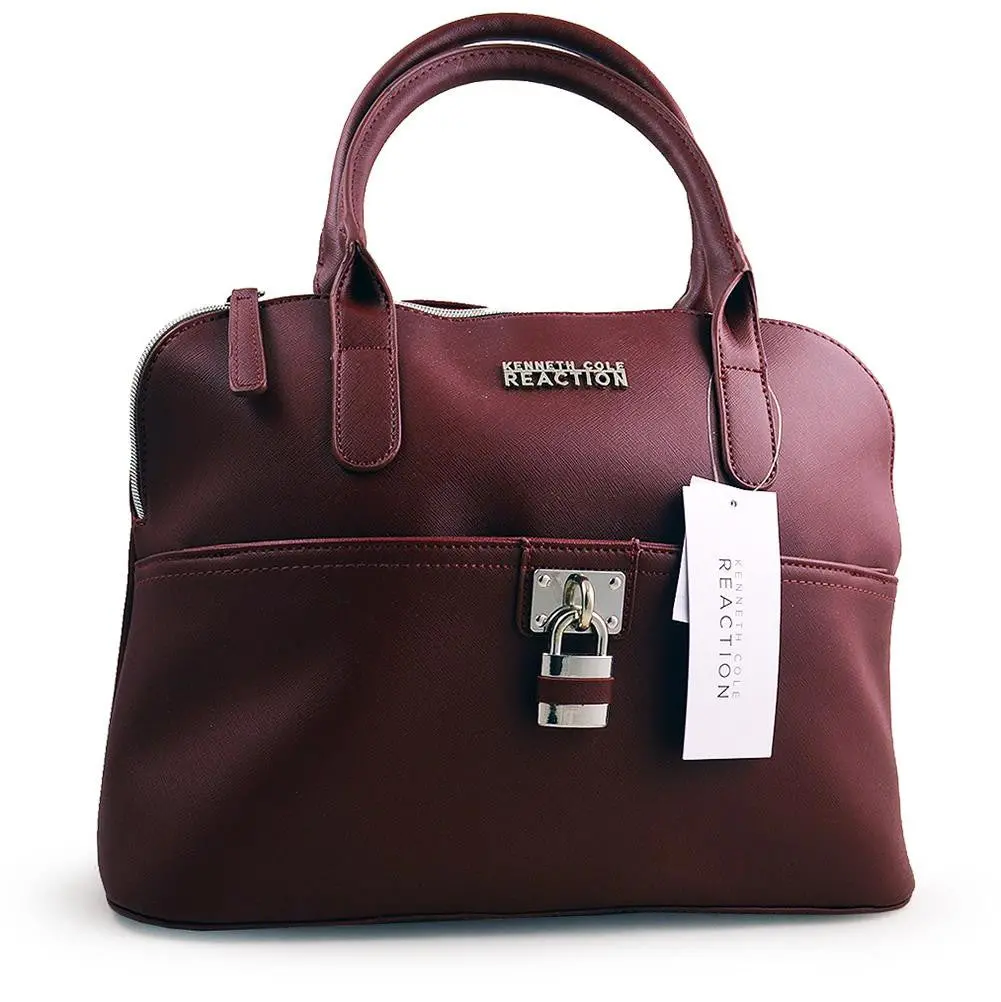 Kenneth Cole Reaction Red Lock Zip Top Purse 1