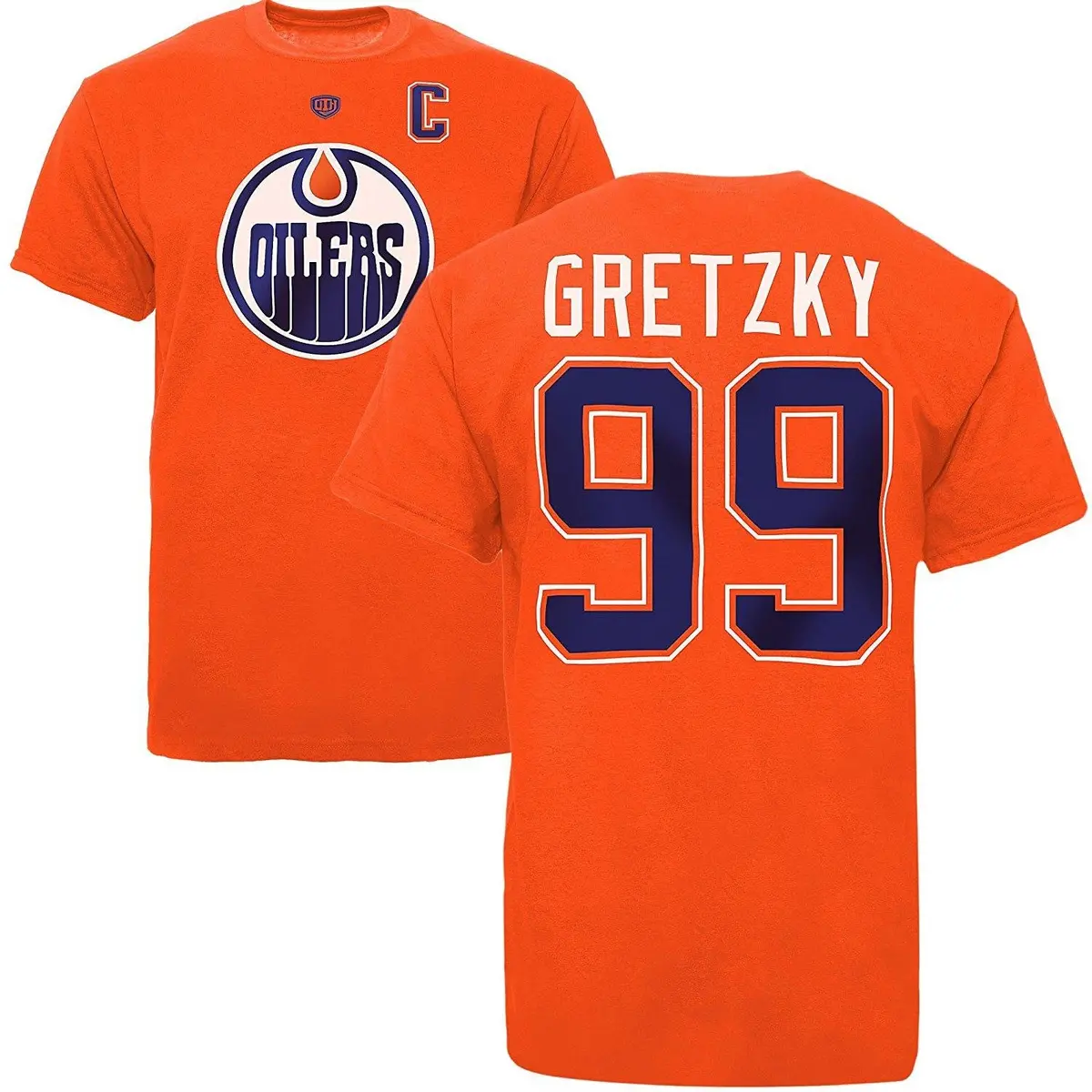 Edmonton Oilers Wayne Gretzky Vintage Nhl Alumni T-Shirt (Orange) - X-Large 1