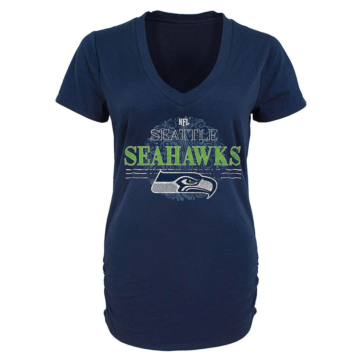 Nfl Seattle Seahawks Women's Charm V-Neck Tri-Blend T-Shirt - X-Large 1