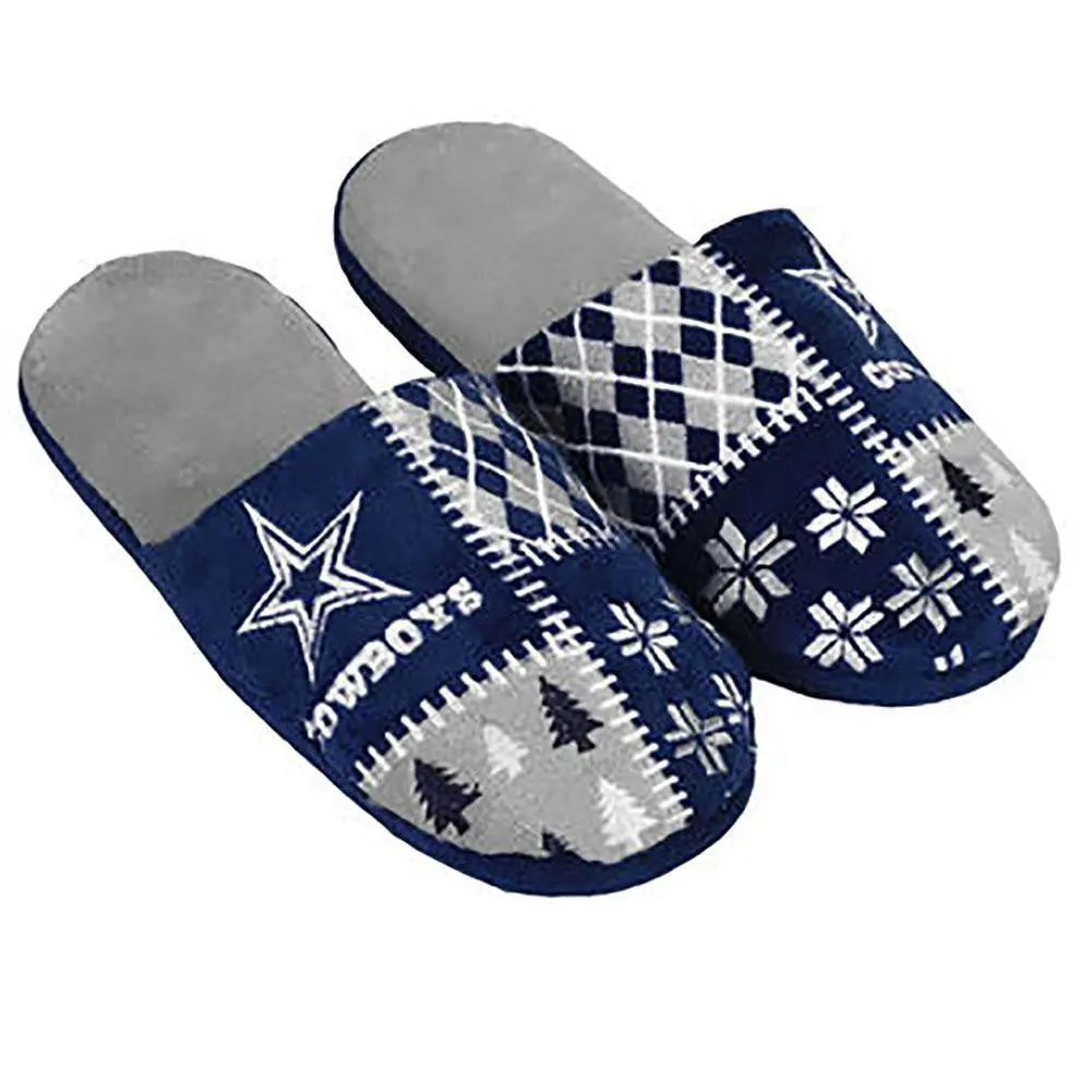 Nfl Dallas Cowboys Ugly Xmas Slippers (Men's M - 9-10 Us) 1