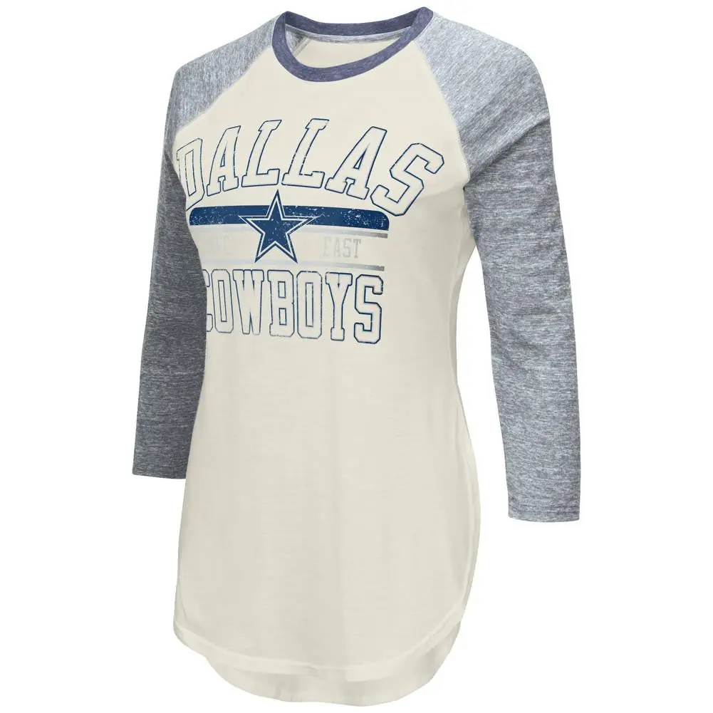 Nfl Dallas Cowboys Women's Raglan Sleeve Shirt - Xl 1
