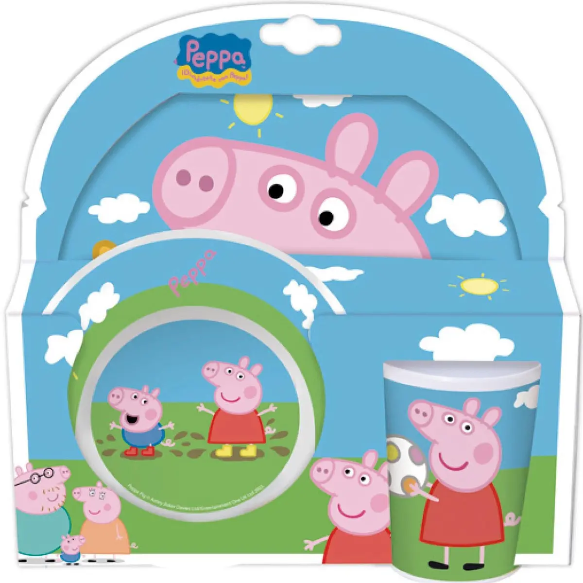 Peppa Pig 3 Piece Melamine Dinnerware Set 1