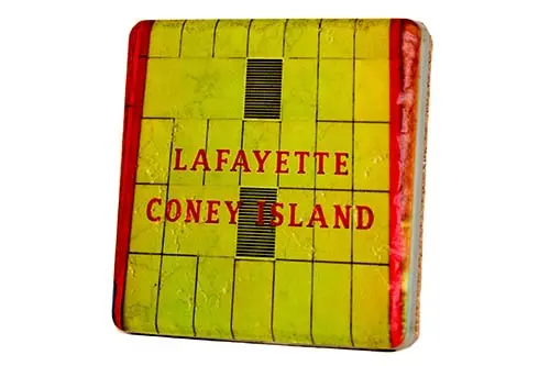 Lafayette Coney Island Porcelain Tile Coaster 1